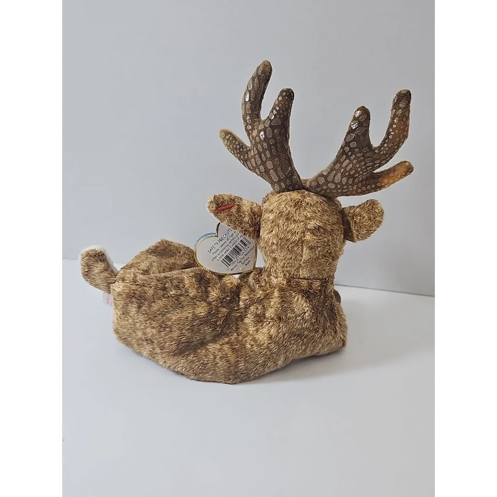 TY Beanie Baby - ROXIE‎ the Reindeer (Red Nose) MWMT's Stuffed Animal